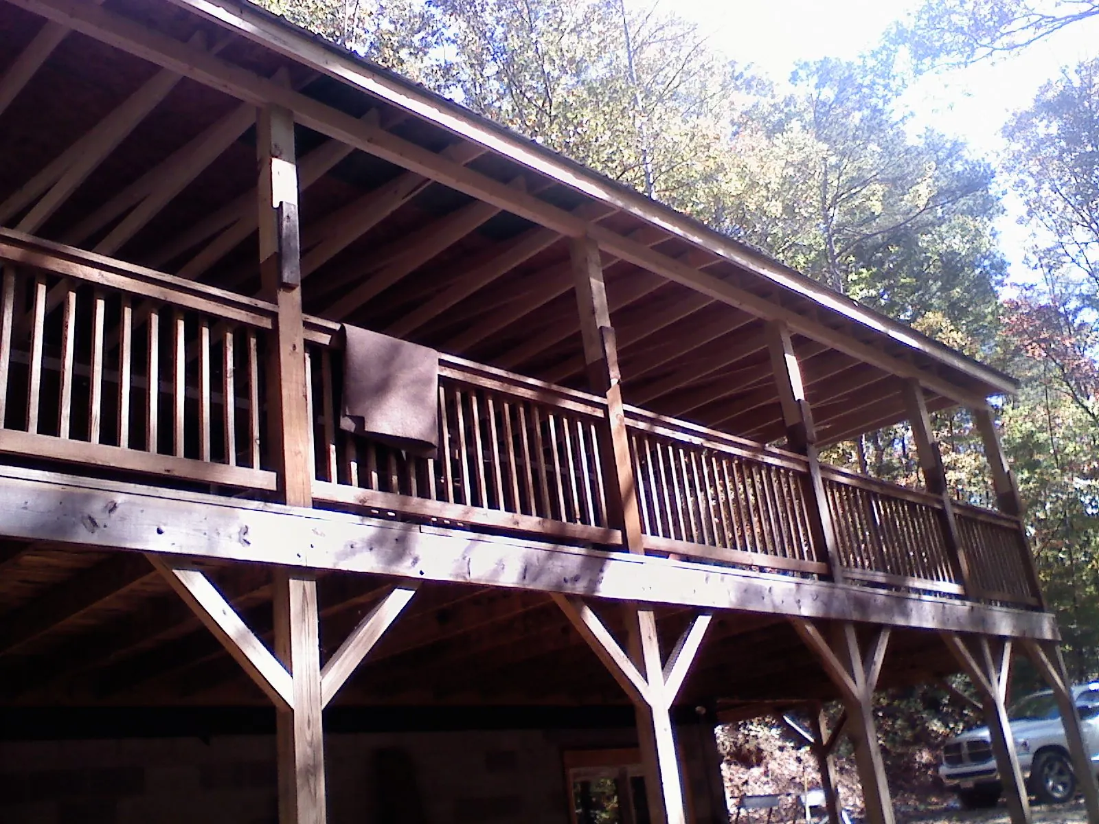 Timber framing under a new elevated porch and deck — Roof Leak Repair in Frackville by Roofing Brothers